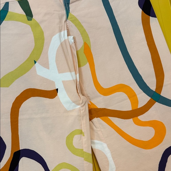 Anthropologie Colette Multicolor Abstract Print Wide-Leg Pants - Picture 3 of 5